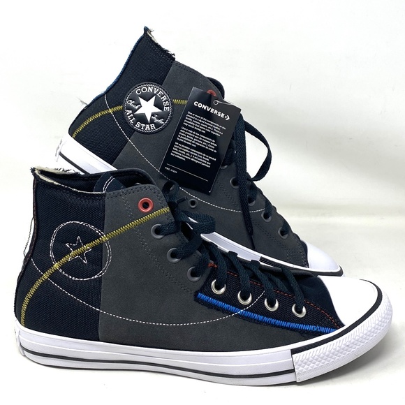 Converse Ctas High Top Shoes Storm Black Men’s Size Suede Sneakers Skate 173106C - Picture 2 of 9